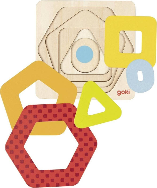 Goki vícevrstvá vkládačka Geometrické tvary