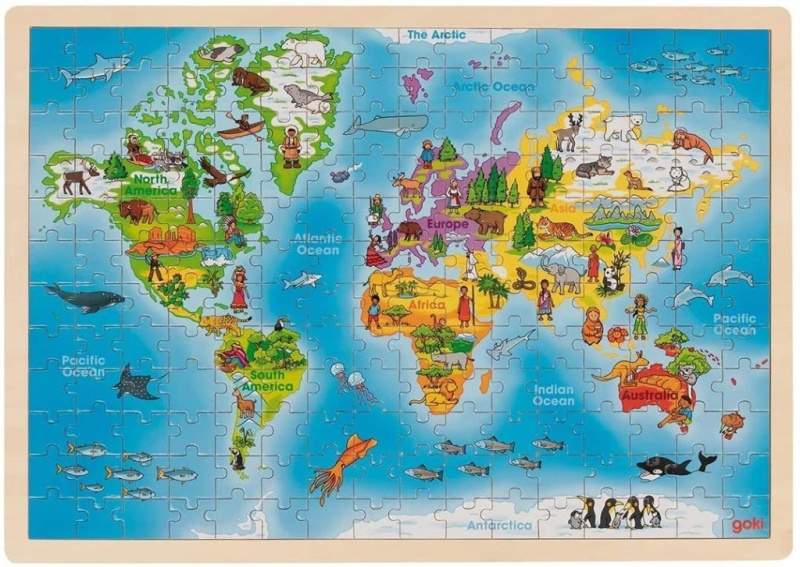 Goki Maxi Mapa světa 192 dílků
