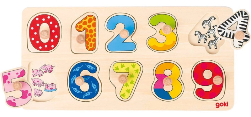 Goki puzzle s mi úchytkami počítáme do deseti