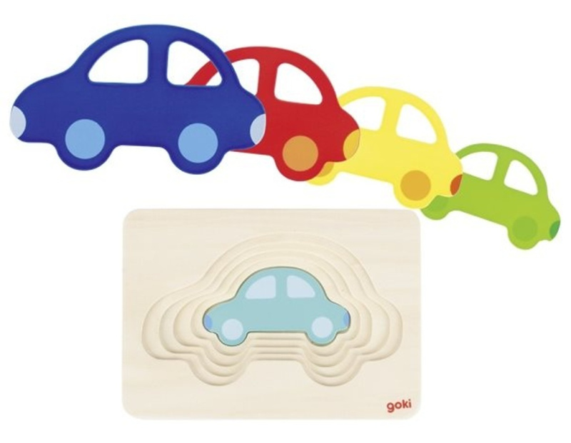 Goki puzzle vícevrstvé Auto