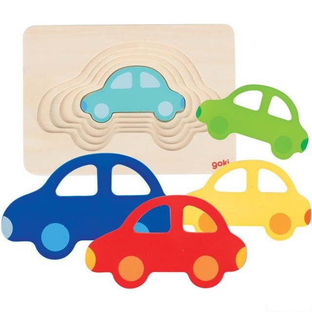 Goki puzzle vícevrstvé Auto