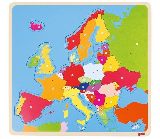 GOKI Dřevěné Mapa Evropy 35 dílků