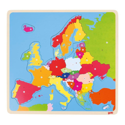 GOKI Dřevěné Mapa Evropy 35 dílků
