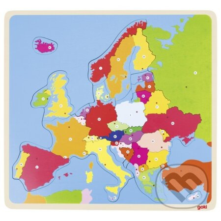 GOKI Dřevěné Mapa Evropy 35 dílků