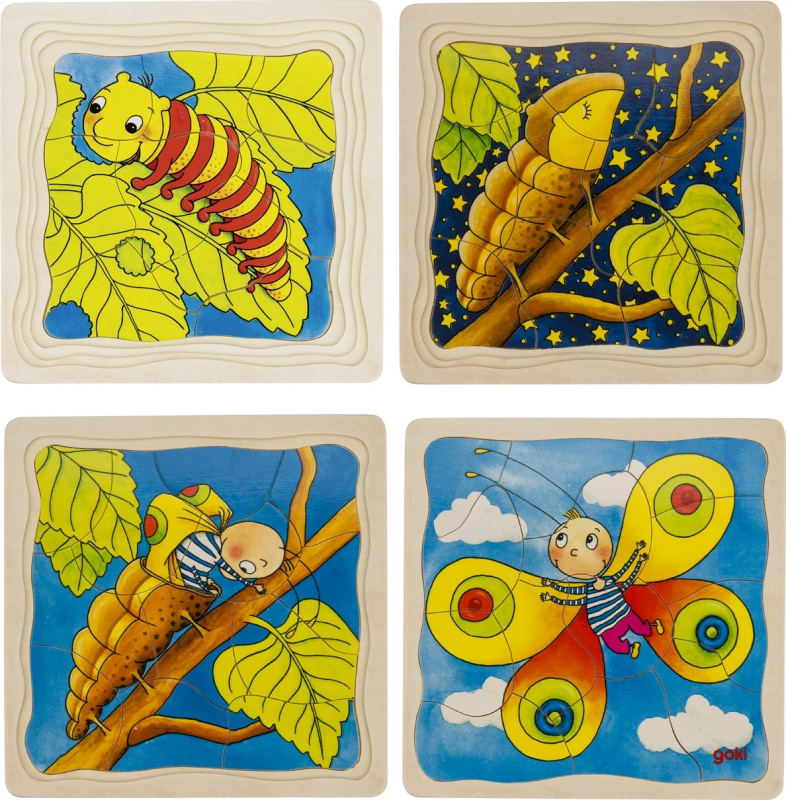 Goki motýl vývojové vrstvené puzzle