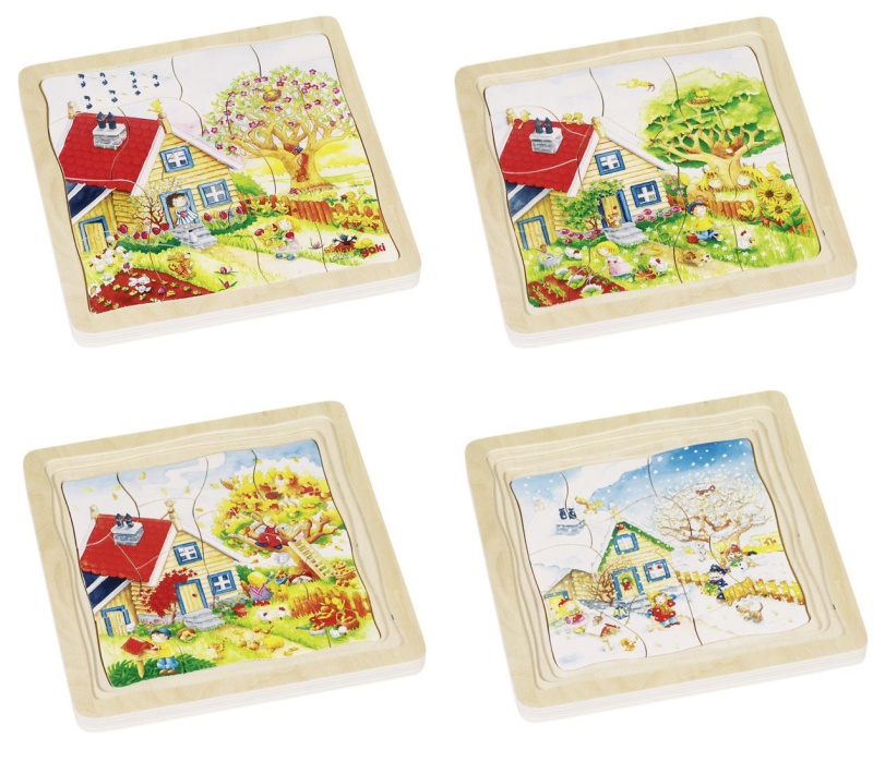 Goki puzzle 4 vrstvy ROČNÍ OBDOBÍ