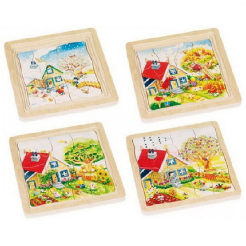 Goki puzzle 4 vrstvy ROČNÍ OBDOBÍ