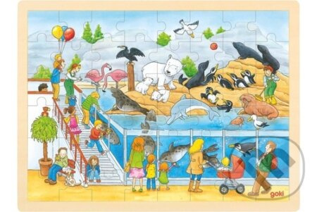 GOKI Dřevěné Návštěva Zoo 48 dílků