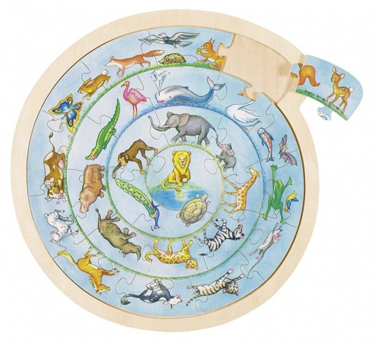 Kulaté zvířecí puzzle