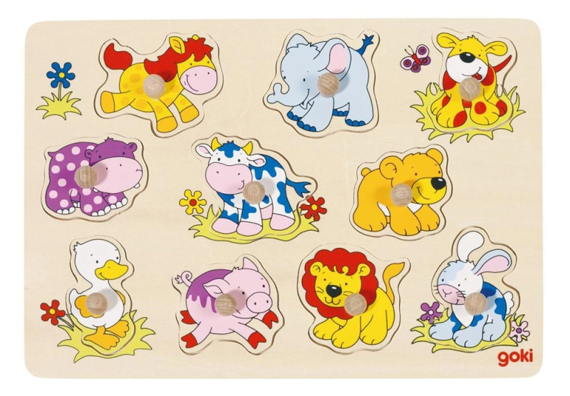 Goki puzzle s úchyty Baby Animals
