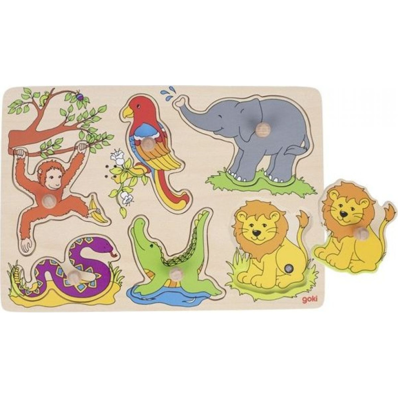 Zvukové puzzle - hlasy zvířat ze zoo Montessori