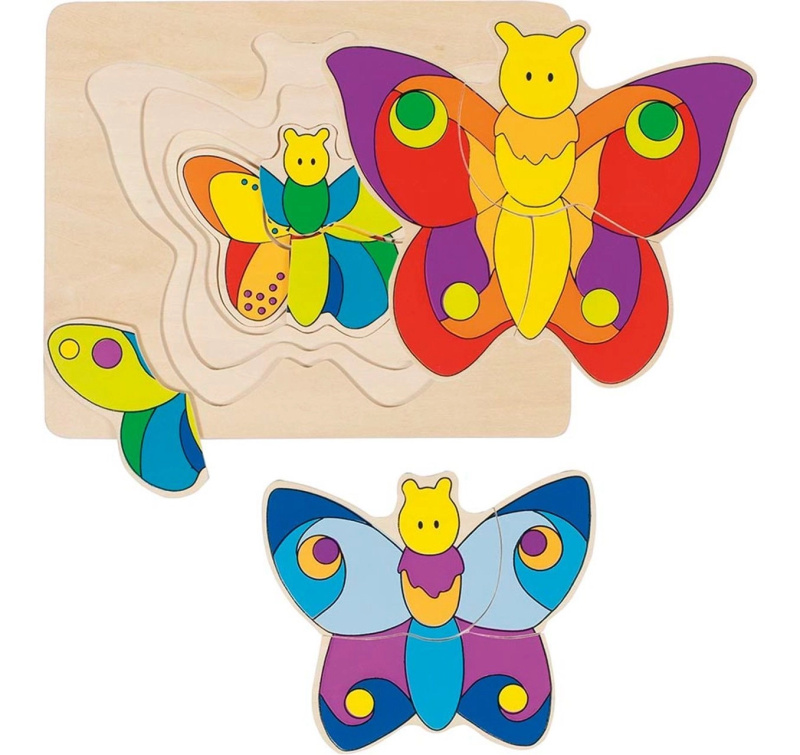 Goki vícevrstvé puzzle Motýlek