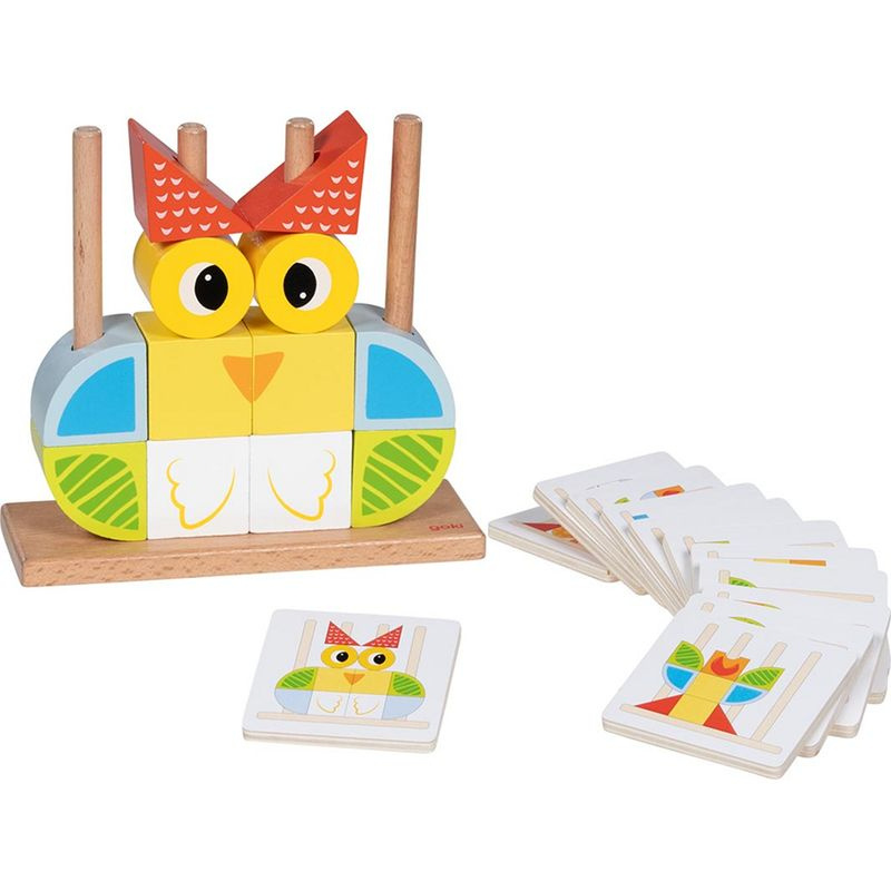 Goki Dřevěná skládačka s předlohami Montessori