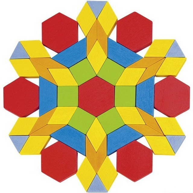 Skládací puzzle - geometrické tvary Montessori