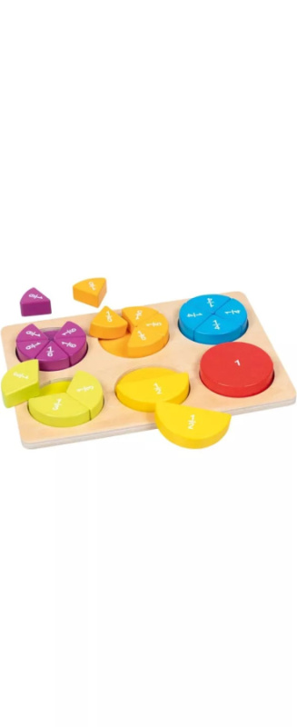 GOKI Dřevěné vkládací puzzle Zlomky