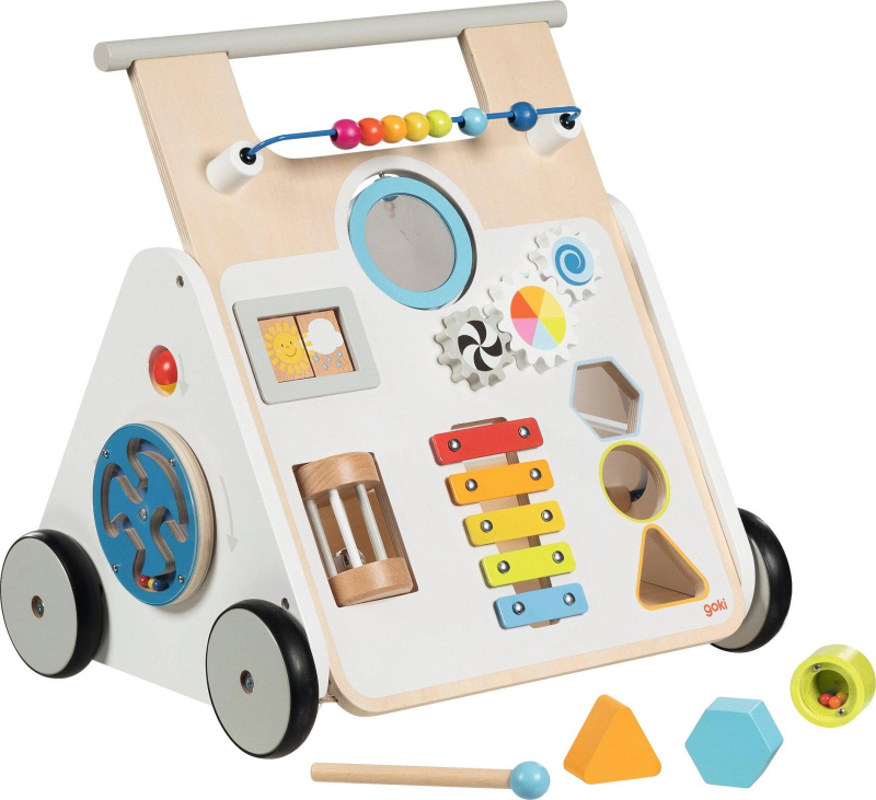 Chodítko dřevěné - Motorický set, KiddyCruiser (Goki)