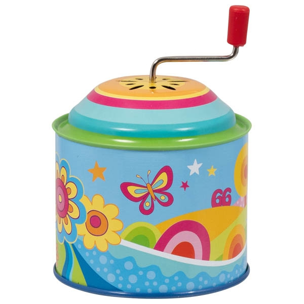 Hudební skříňka - Plechová na kličku, Sluníčko (Goki)