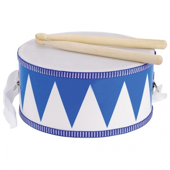 Montessori Bubínek modrý s dřevěnými paličkami, 20 cm