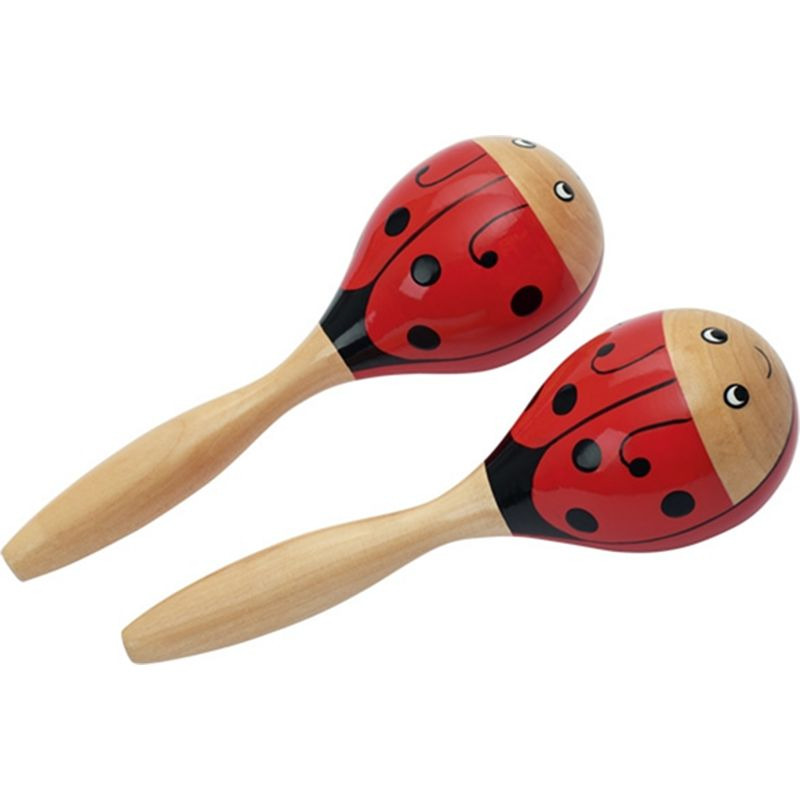 Dřevěné maracas Berušky 2 ks Goki