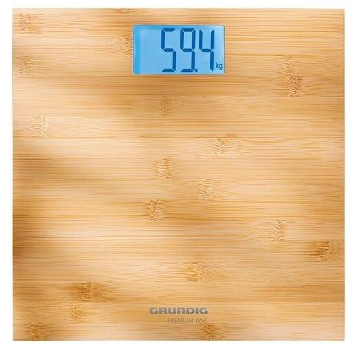 Váha osobní Grundig PS4110 / nosnost 180 kg / 30 × 30 × 3,3 cm / bambusové dřevo Varianta: ivi1