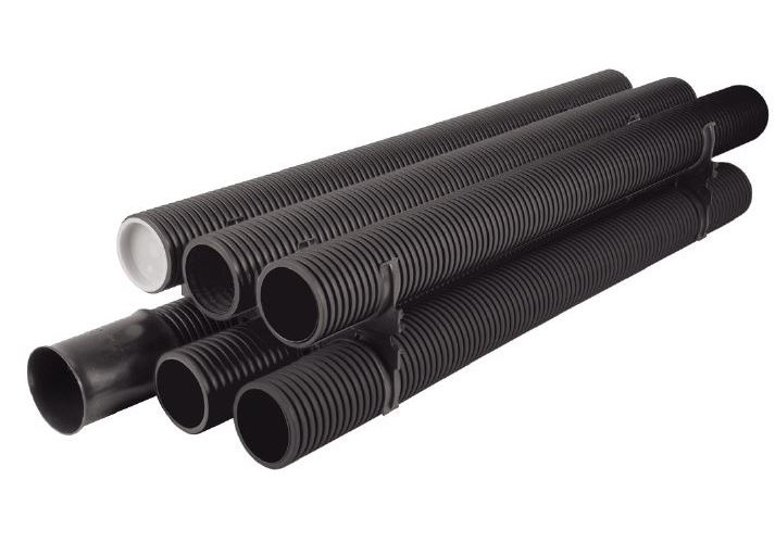 Chránička korugovaná pevná Fränkische Kabuflex černá 110 mm 3 m