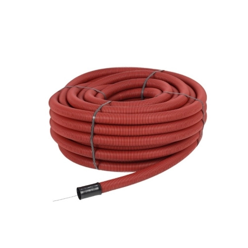 Chránička korugovaná ohebná Fränkische červená 125 mm 25 m