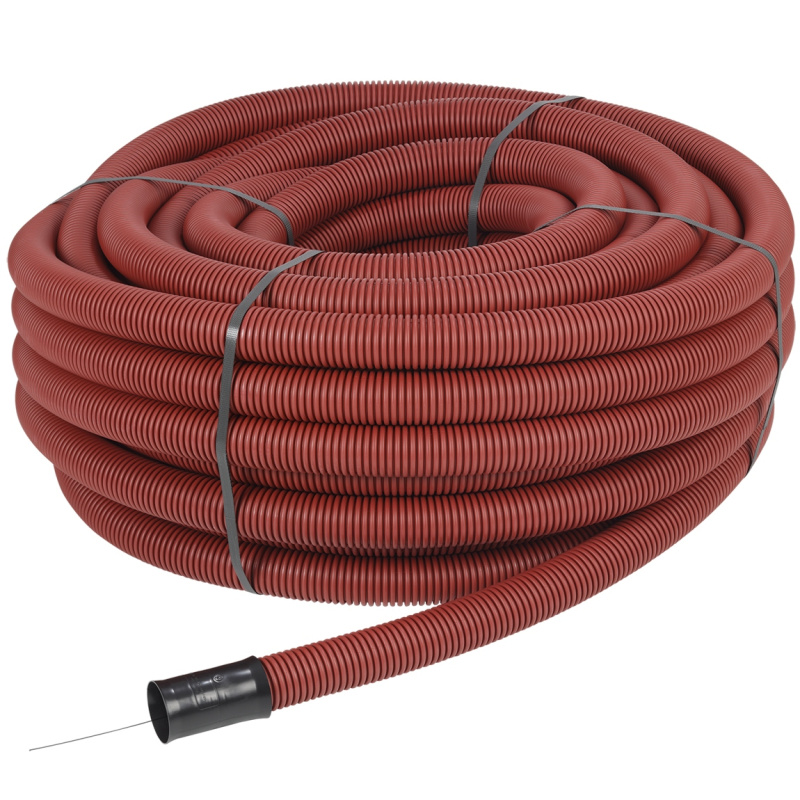 Chránička korugovaná ohebná Fränkische červená 110 mm 50 m