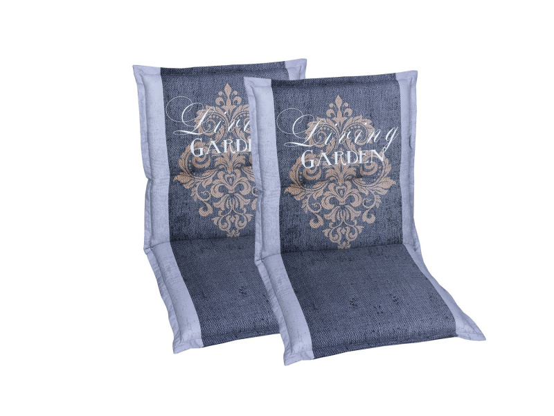 Go-De Textil Podsedák Living Garden, 1 kus / 2 kusy (nízká opěrka, 2 kusy, šedá)