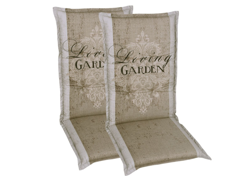 Go-De Textil Podsedák Living Garden, 1 kus / 2 kusy (střední opěrka, 2 kusy, béžová)
