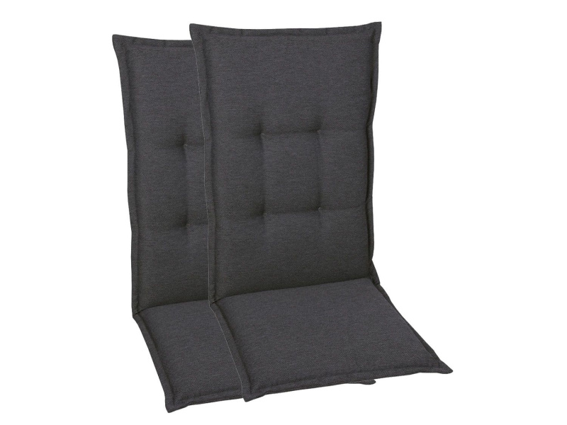 Go-De Textil Sada zahradních podsedáků Uni (vysoká opěrka, 2 kusy, antracitová)