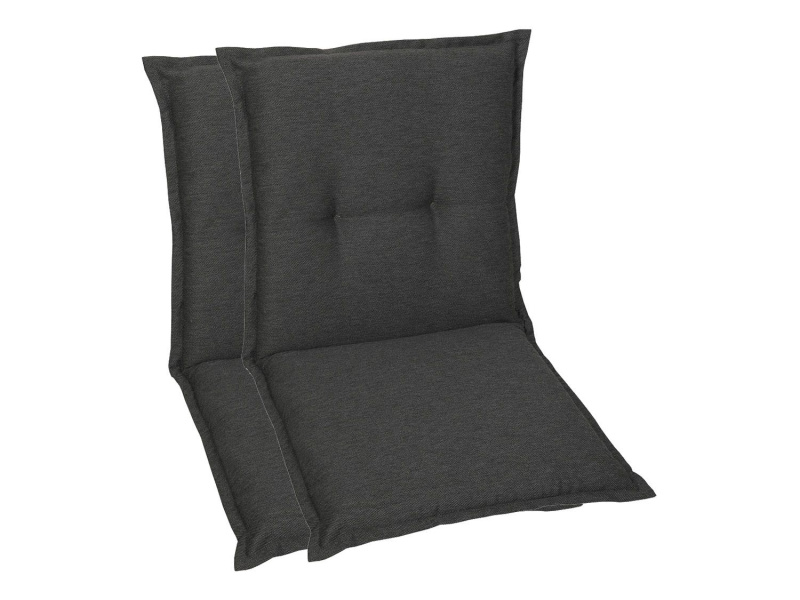 Go-De Textil Sada zahradních podsedáků Uni (nízká opěrka, 2 kusy, antracitová)