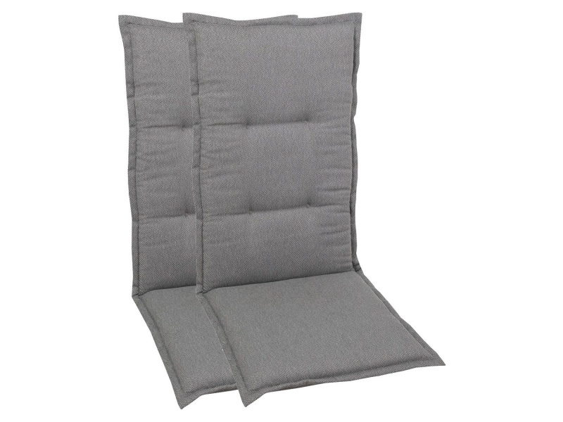 Go-De Textil Sada zahradních podsedáků Uni (vysoká opěrka, 2 kusy, šedá)