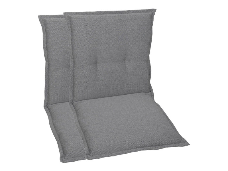 Go-De Textil Sada zahradních podsedáků Uni (nízká opěrka, 2 kusy, šedá)