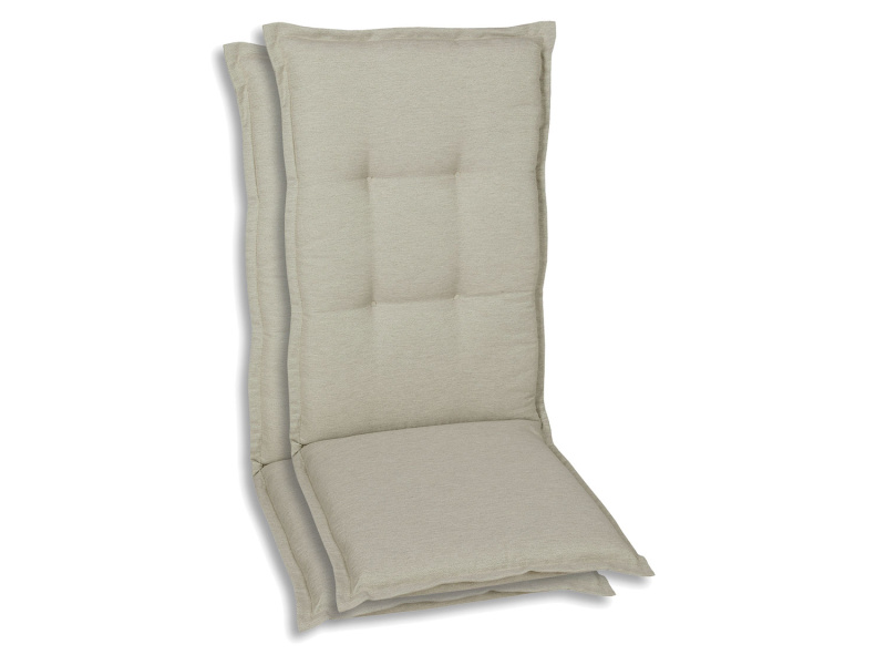Go-De Textil Sada zahradních podsedáků Uni (vysoká opěrka, 2 kusy, béžová)