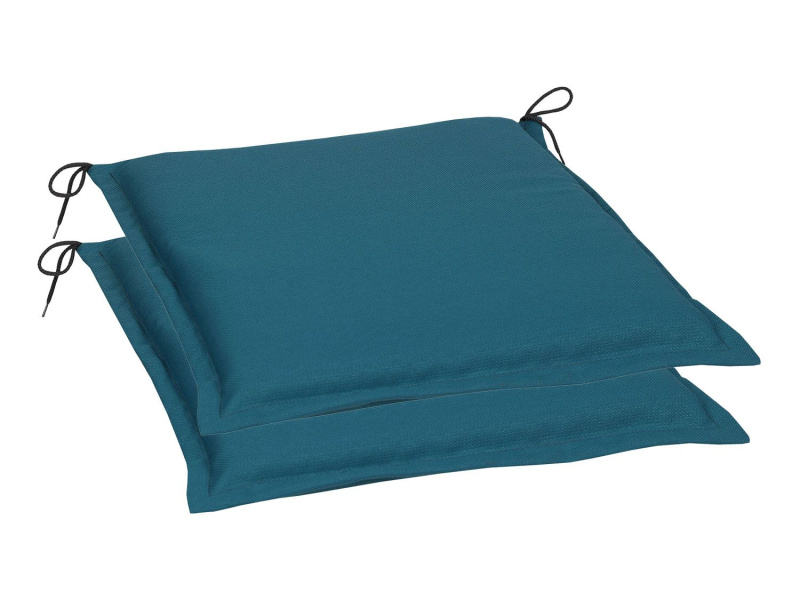 Go-De Textil Sada zahradních podsedáků Uni (polštářek, 5 cm, 2 kusy, petrolejová)