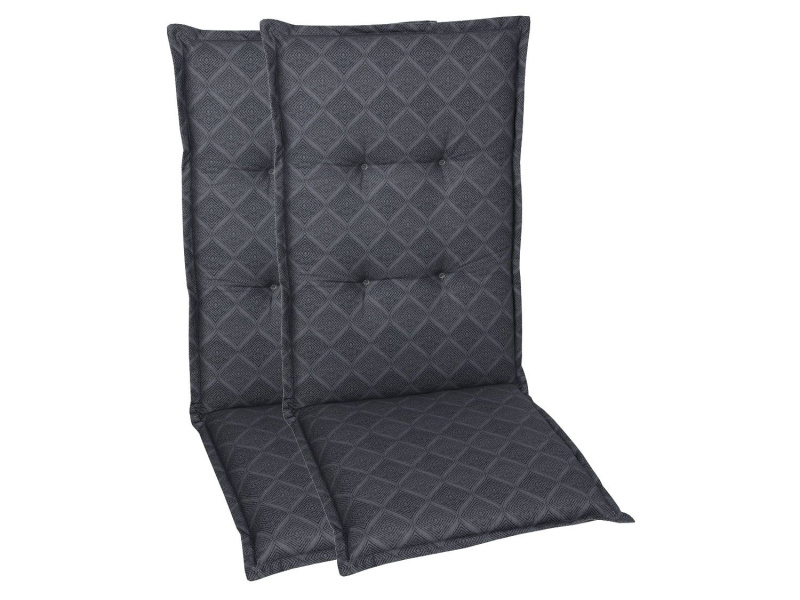 Go-De Textil Sada zahradních podsedáků Raute (vysoká opěrka, 2 kusy, antracitová)