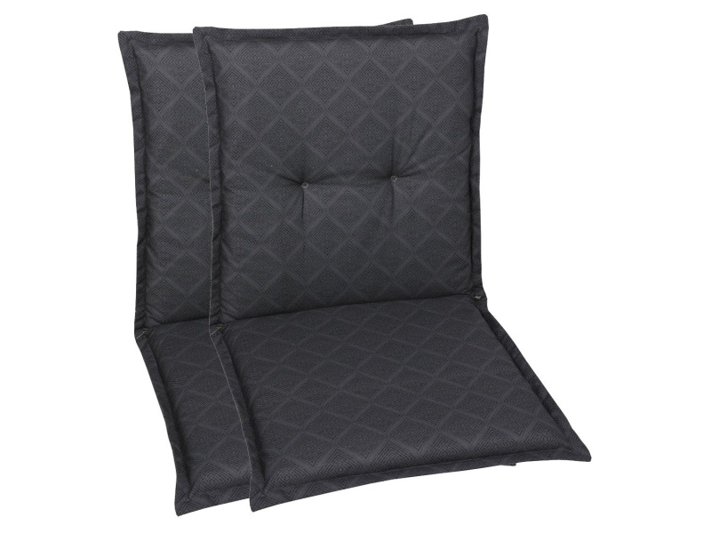 Go-De Textil Sada zahradních podsedáků Raute (nízká opěrka, 2 kusy, antracitová)