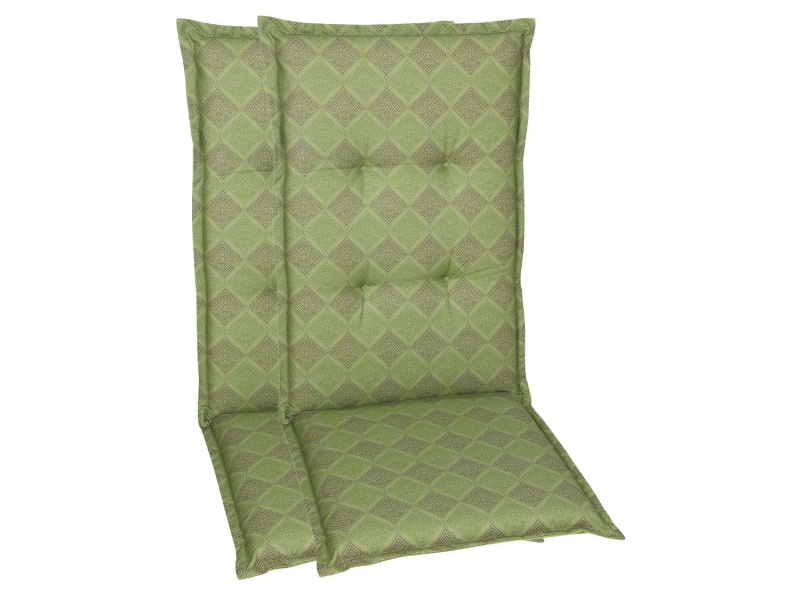 Go-De Textil Sada zahradních podsedáků Raute (vysoká opěrka, 2 kusy, zelená)