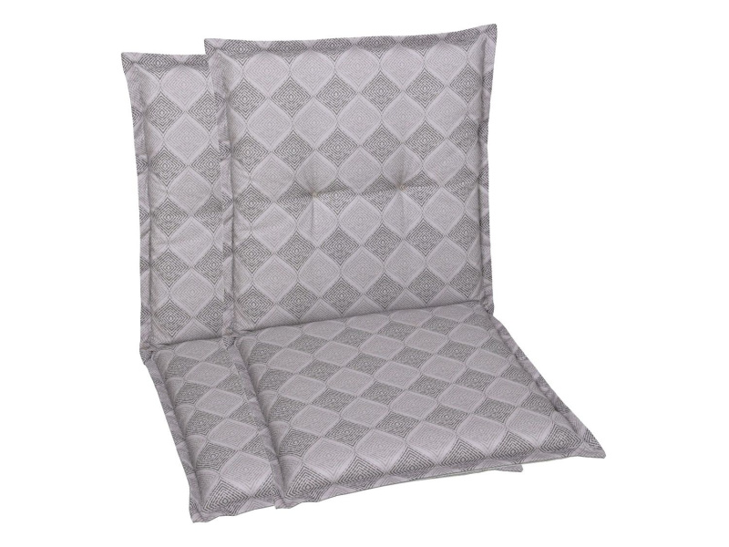 Go-De Textil Sada zahradních podsedáků Raute (nízká opěrka, 2 kusy, šedá)
