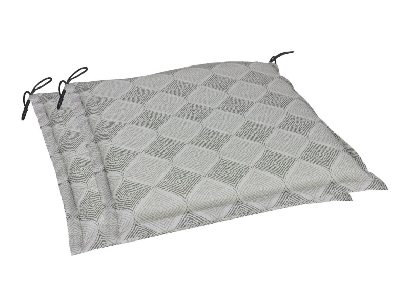Go-De Textil Sada zahradních podsedáků Raute (polštářek, 5 cm, 2 kusy, šedá)