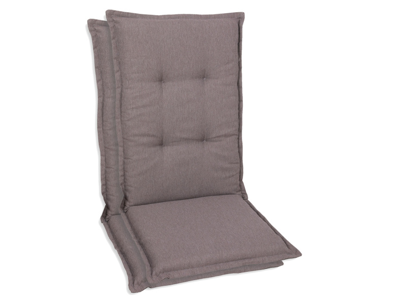 Go-De Textil Sada zahradních podsedáků Uni (vysoká opěrka, 2 kusy, hnědá)