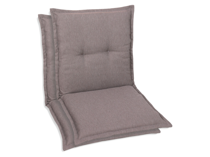 Go-De Textil Sada zahradních podsedáků Uni (nízká opěrka, 2 kusy, hnědá)
