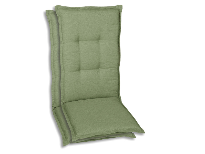Go-De Textil Sada zahradních podsedáků Uni (vysoká opěrka, 2 kusy, světle zelená)