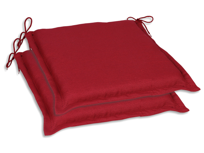Go-De Textil Sada zahradních podsedáků Uni (polštářek, 5 cm, 2 kusy, třešňová červená)