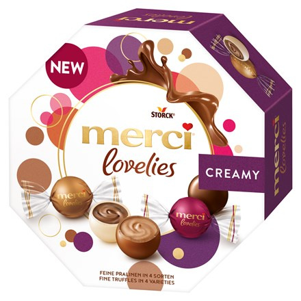Merci Lovelies Creamy - čokoládové pralinky - 185 g