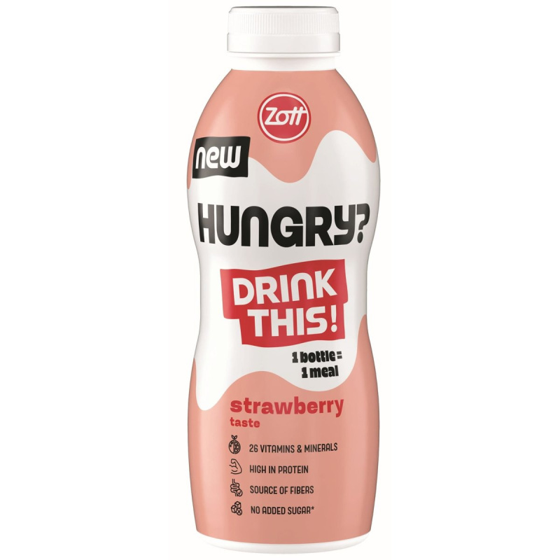 Zott Hungry? Drink This! Nápoj s jahodovou příchutí
