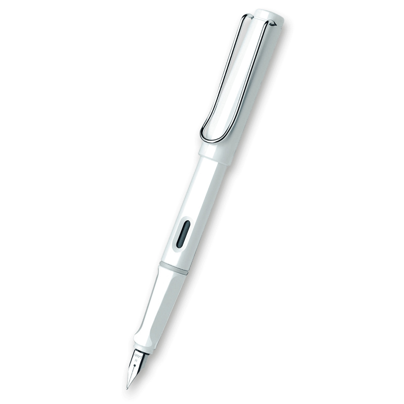 Plnicí pero Lamy Safari Shiny White hrot F