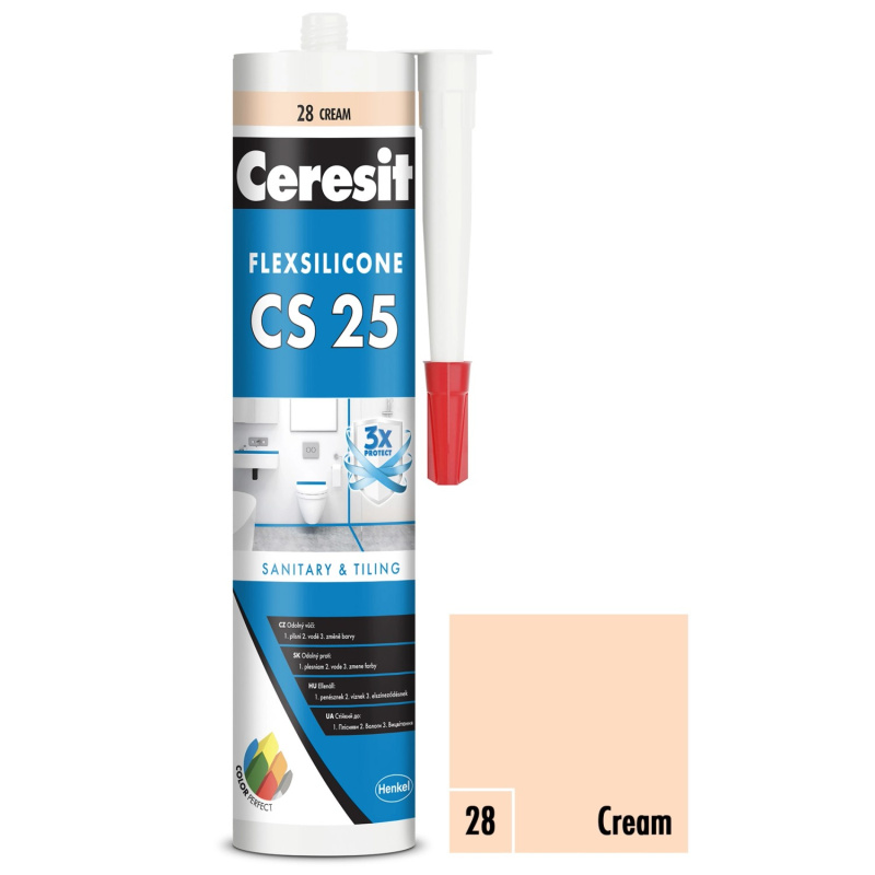 CERESIT CS 25 Sanitární silikon 28 Cream 280 ml