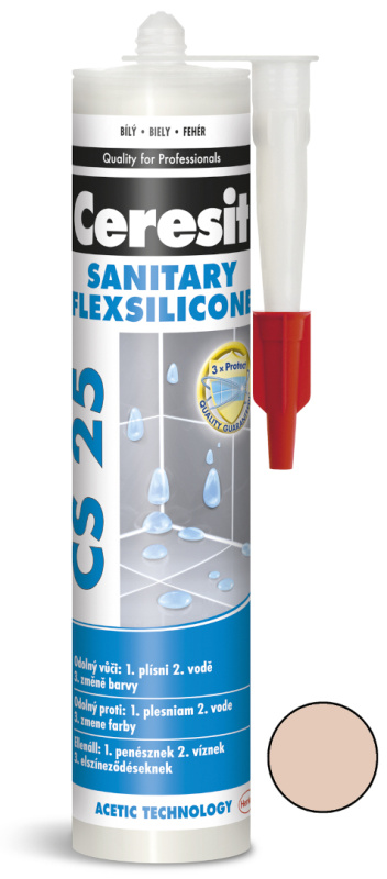 Tmel silikonový sanitární Ceresit CS 25 bahama 280 ml