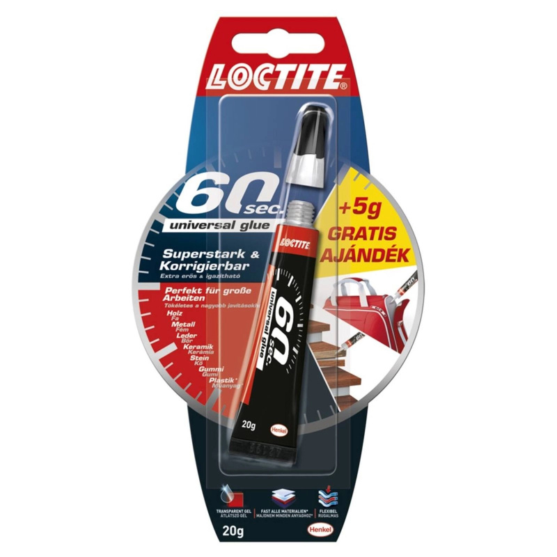 Loctite 60 sekund univerzální lepidlo 15 + 5 g